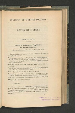 Actes Officiels.