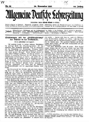 Erfahrungen mit der Selbstregierung der Schüler in der Volksschule