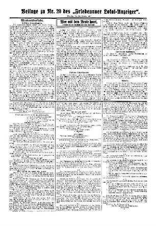 Beilage zu Nr. 20