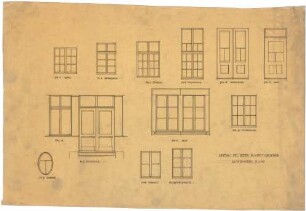 Billing, Hermann; Gernsbach, Igelbachstr. 13; Haus A. Kast, Umbau - Glaserarbeiten, Fenster und Türen (Ansichten)