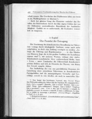 Das Postulat der Entsagung