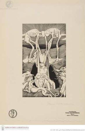 Faust II, 5. Akt: Grablegung. [Die Lemuren senken Faust’s Leichnam ins Grab.]