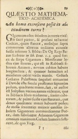 Quaestio Mathematico-Academica.