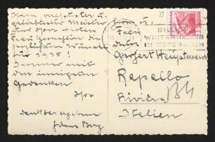 Brief von Helene Berg an Gerhart Hauptmann und Margarete Hauptmann