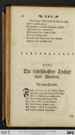 XXVI. Die rechtschaffene Tochter einer Wittbers