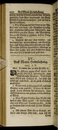 XV. Auff Mariä Heimsuchung.