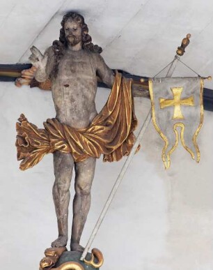 Hochaltar — Auferstandener Christus und acht Heilige — Auferstandener Christus mit Wächterfiguren