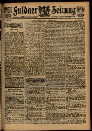 Erste Ausgabe vom Dienstag, den 06. Dezember 1904.