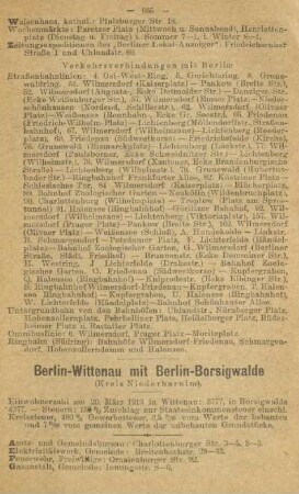 Berlin-Wittenau mit Berlin-Borsigwalde