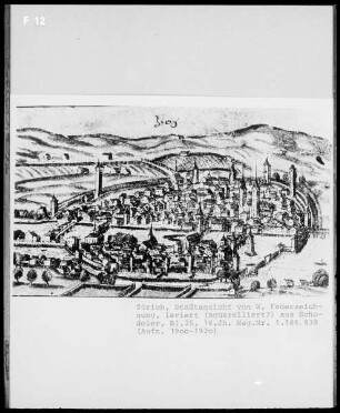Zürich: Stadtansicht von Westen