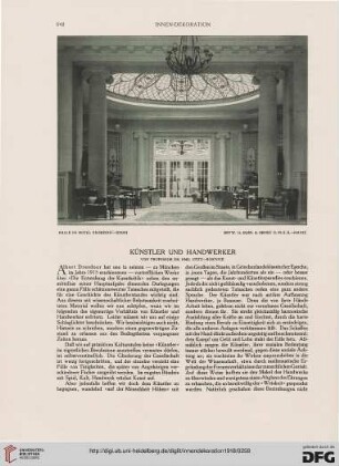 Künstler und Handwerker