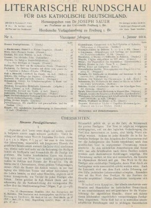 1-8 Neuere Predigtliteratur