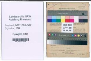 Entnazifizierung Otto Spingler , geb. 28.01.1898 (Bezirksdirektor)