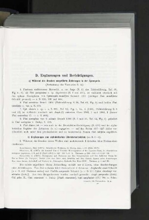 b) Ergänzungen zum alphabetischen Literaturverzeichnis.