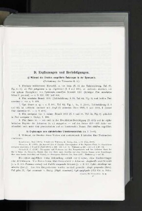 b) Ergänzungen zum alphabetischen Literaturverzeichnis.