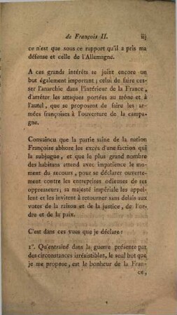 Manifeste De François II.