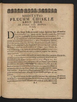 Meditatio Precum Chiskiae Regis Judae