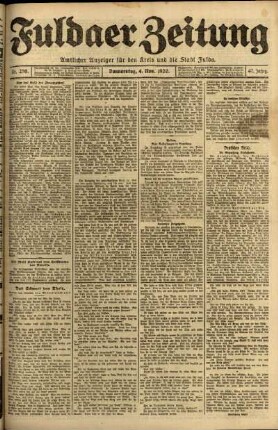 Ausgabe vom Donnerstag, den 04. November 1920.