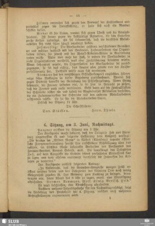 6. Sitzung, am 3. Juni, Nachmittags