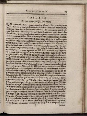 Caput III. De Sale communi & Sale Gemmae.