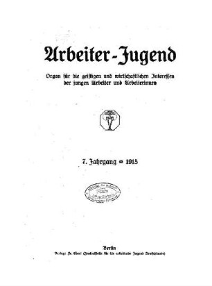 7: Arbeiter-Jugend - 7.1915