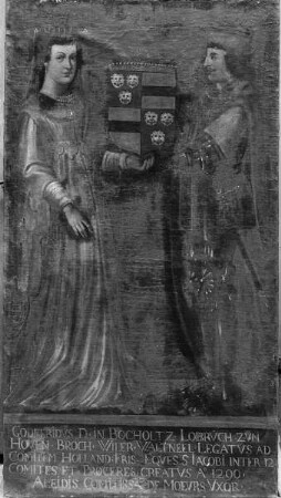 Mann und Frau mit dem Wappen der Bocholtz