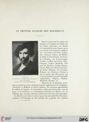 5. Pér. 5.1922: Le peintre Jacques des Rousseaux