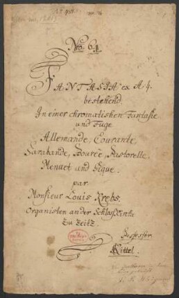 Suiten; org; a-Moll; Krebs-WV 825