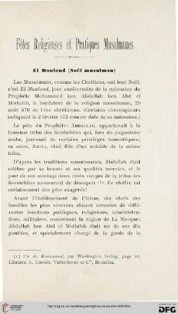Sér. 5: Fêtes religieuses et pratiques musulmanes