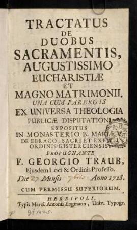 1-276, Tractatus De Duobus Sacramentis