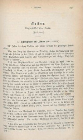 319-332 Molière : biographisch-kritische Studie : Fortsetzung