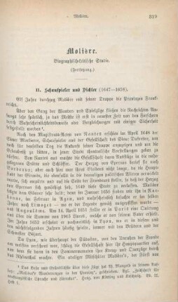 319-332 Molière : biographisch-kritische Studie : Fortsetzung