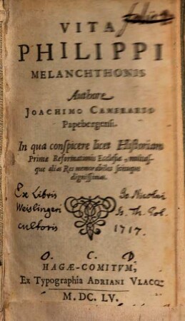 Vita Melanchthonis