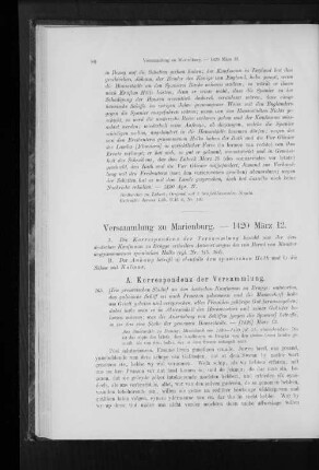 Versammlung zu Marienburg. - 1420 März 12.