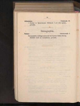 Stenographie.