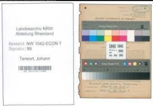 Entnazifizierung Johann Terwort , geb. 21.11.1915 (Schuhmacher)