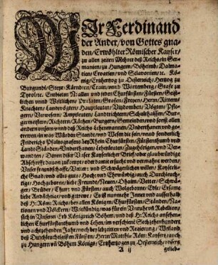 Copia Kayserlicher Achts Erklärung wider Pfaltz Grafen Friederich Churfürsten : Item ... wider H. Georgen den Eltern zu Brandenburg ...