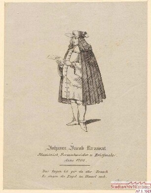 Johann Jacob Krawat, Illuminist, Formschneider und Briefmaler