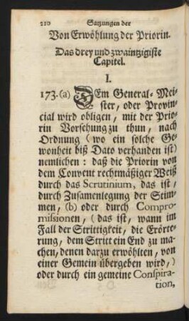 Von Erwöhlung der Priorin. Das drey und zwaintzigiste Capitel.
