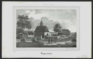 Ansicht von Lippersdorf, Lithographie, 1838 : Lippersdorf / N. d. Nat. gez. v. J. Möckel. Steindr. v. Renner & Netzschau [Dresden] : [Hermann Schmidt] ; Dresden : Renner u. Ketzschau , [1838]. - 1 Kunstbl. : Lithogr. ; 19 x 12 cm +++ Auch enth. in Sachsens Kirchen-Galerie; Bd. 2