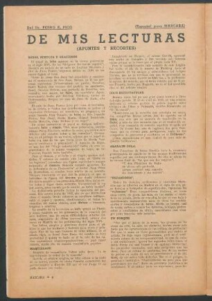 De mis lecturas : (Apuntes y Recortes)