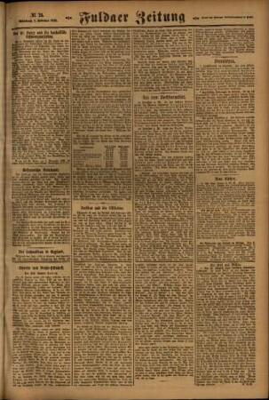 Zweite Ausgabe vom Mittwoch, den 01. Februar 1922.
