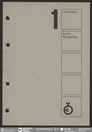 1963/64: Dia-Katalog des Rat für Formgebung – 1963/64