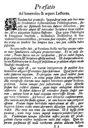 Præfatio ad benevolos & æquos Lectores.
