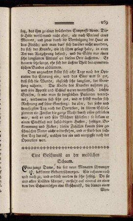Eine Geschwulst an der weiblichen Schaam. - Der andere Brief.