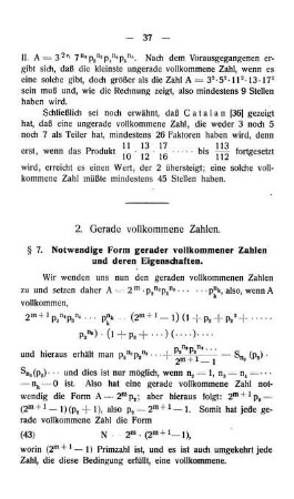 2. Gerade vollkommene Zahlen
