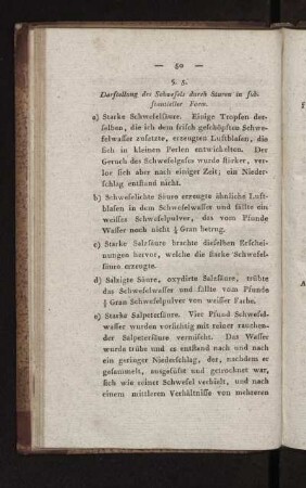 §. 5. Darstellung des Schwefels durch Säuren in substantieller Form.