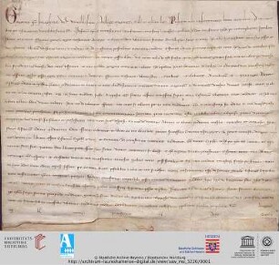 Urkunde : Papst Gregor IX. fordert den Mainzer Erzbischof auf, die Einführung der Zisterzienser in Kloster Lorsch voranzutreiben