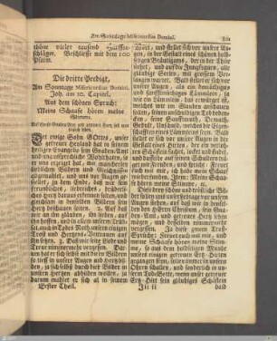 Die dritte Predigt am Sonntage Misericordias Domini.