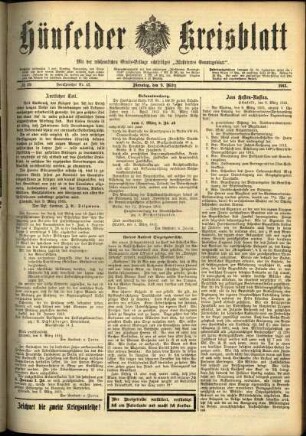 Ausgabe vom Dienstag, den 09. März 1915.